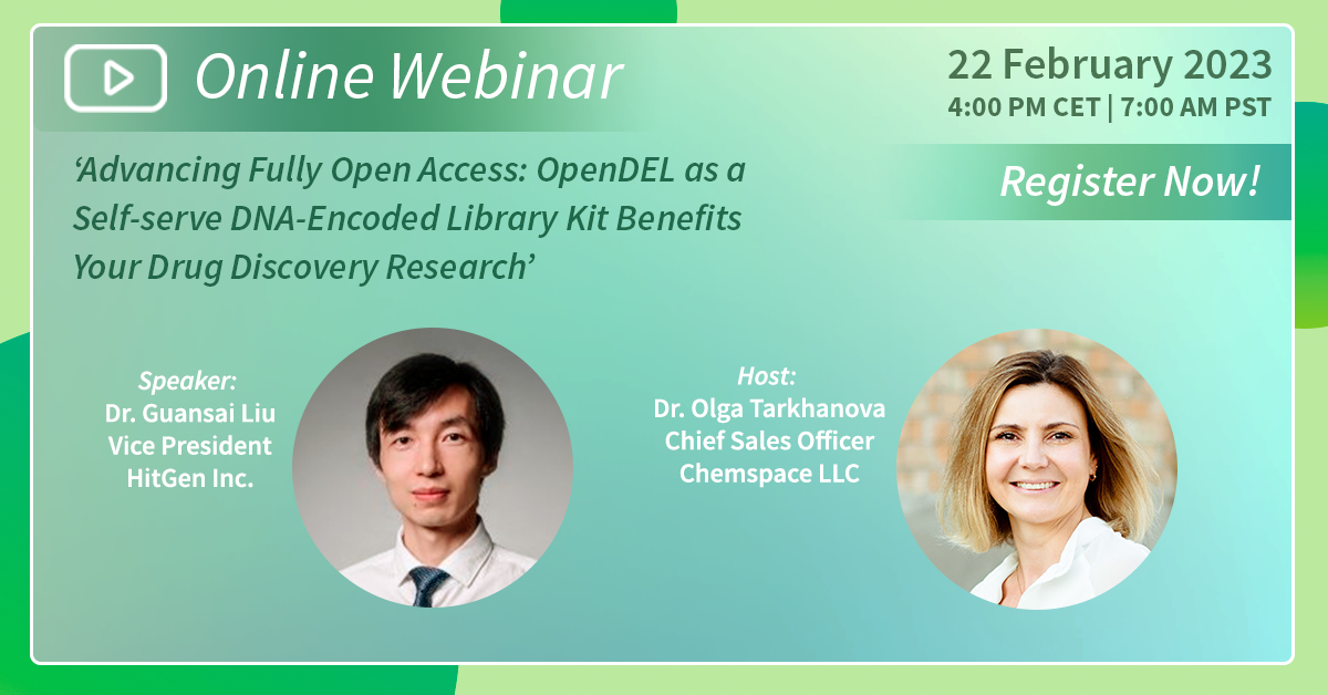 Chemspace & Hitgen Webinar | Advancing Fully Open Access: OpenDEL as a Self-serve DNA-Encoded Library Kit